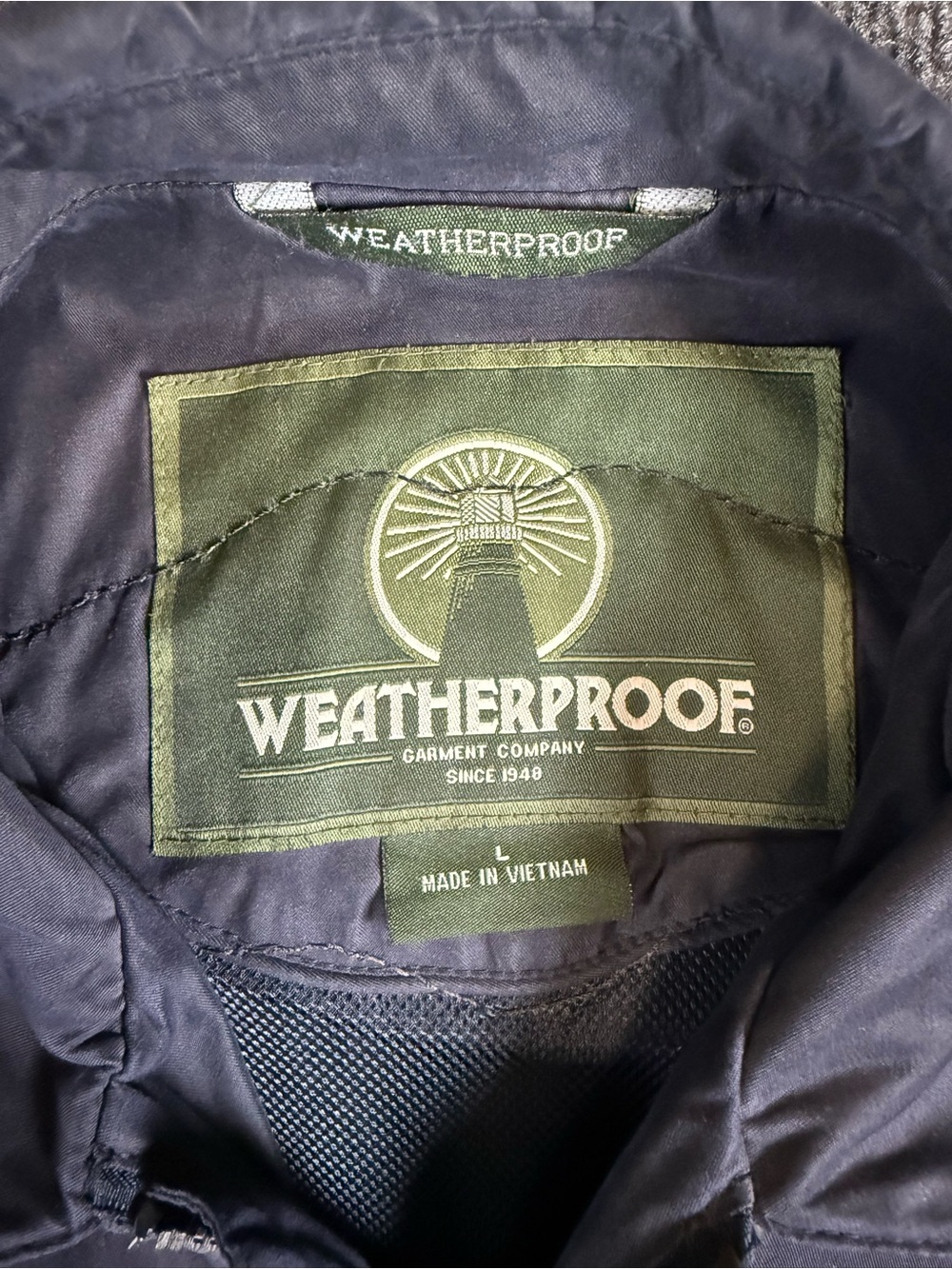 VTG Harley Davidson Weatherproof Garment Co Blue Jacket Size L Zip Up - Picture 4 of 13